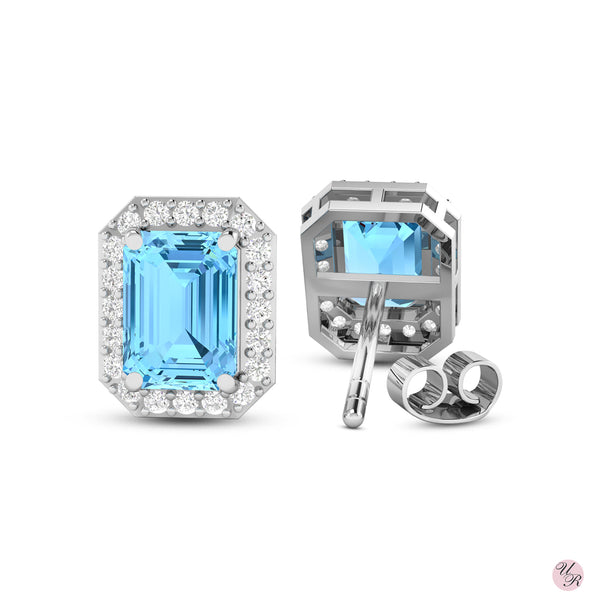 Blue Topaz Stud