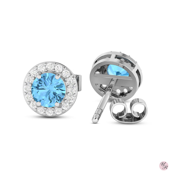 Blue Topaz Stud