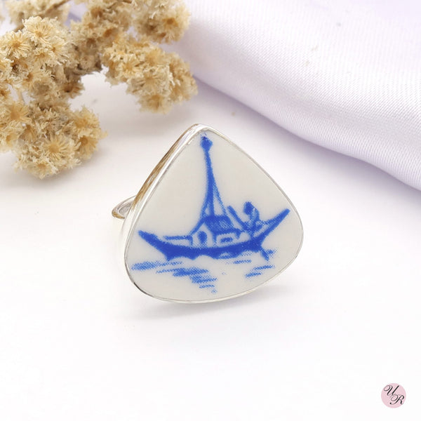 Ceramic Art Ring (Adj.)