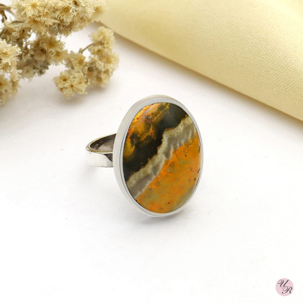 Bumble Bee Jasper Ring