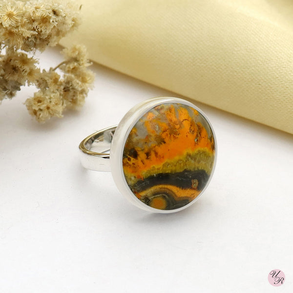 Bumble Bee Jasper Ring