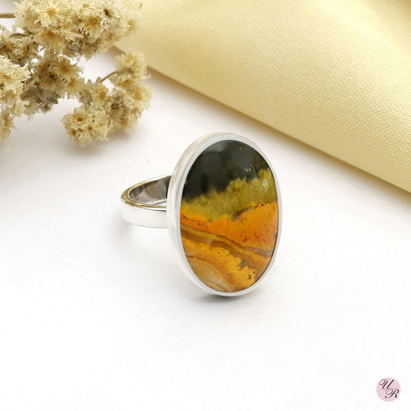 Bumble Bee Jasper Ring