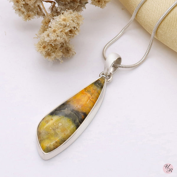 Bumble Bee Jasper Pendant Without Chain