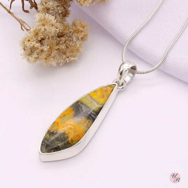 Bumble Bee Jasper Pendant Without Chain