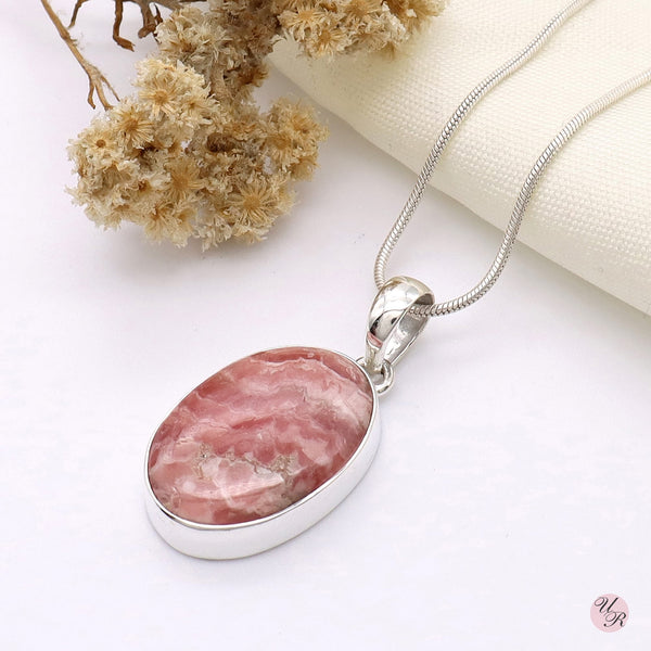 Rhodochrosite Pendant Without Chain