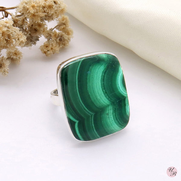 Malachite Ring (Adj.)