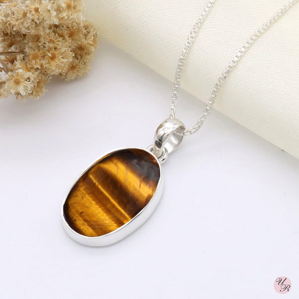 Yellow Tiger Eye Pendant Without Chain