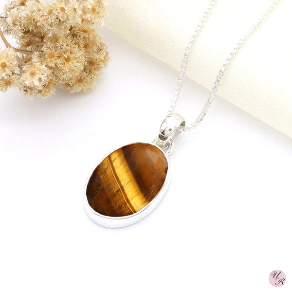 Yellow Tiger Eye Pendant Without Chain