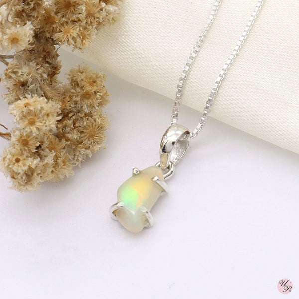 Ethiopian Opal Rough Pendant Without Chain