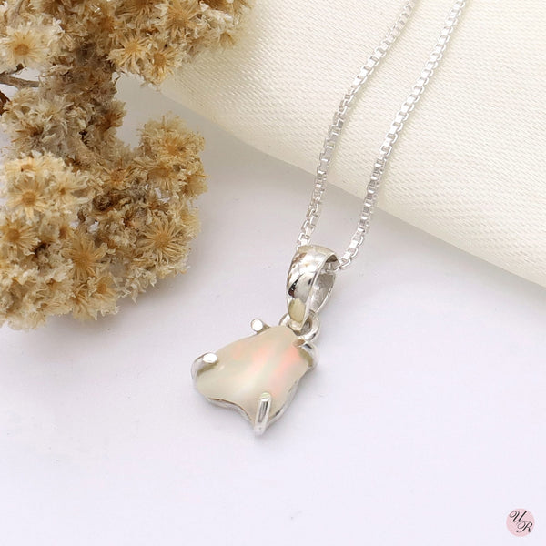 Ethiopian Opal Rough Pendant Without Chain