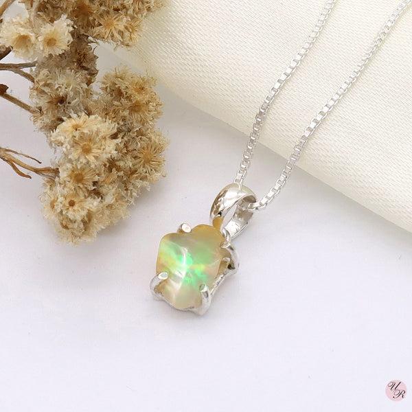 Ethiopian Opal Rough Pendant Without Chain