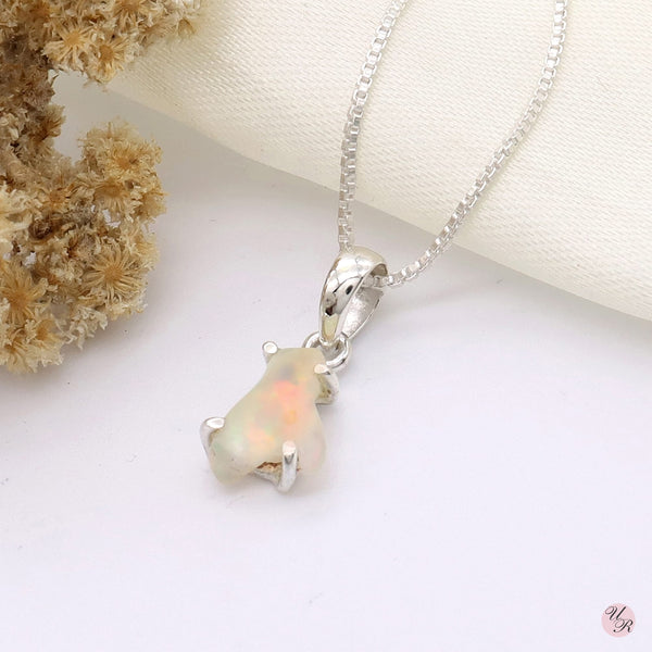 Ethiopian Opal Rough Pendant Without Chain