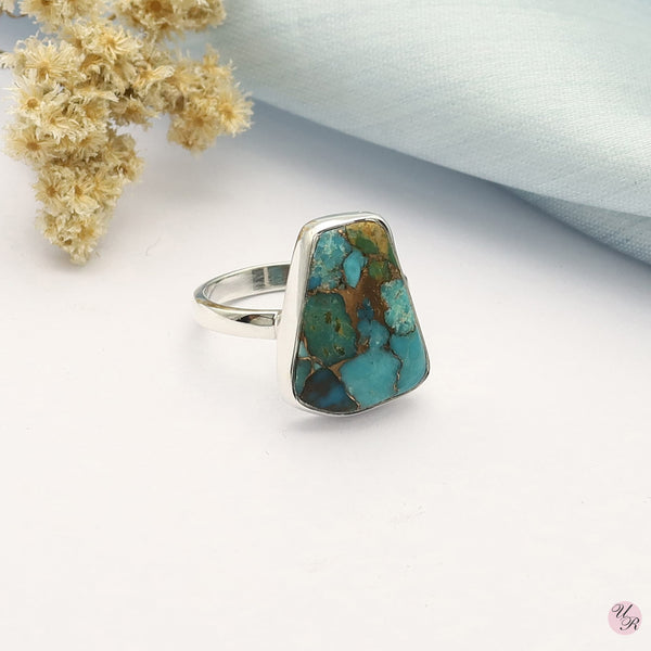 Blue Copper Turquoise Ring