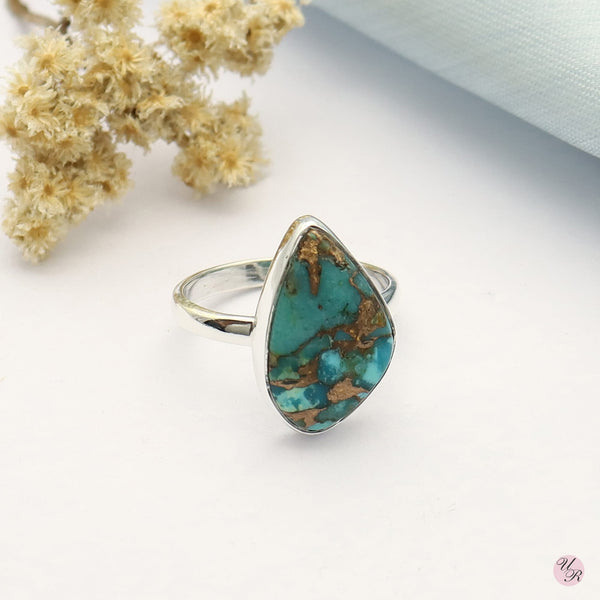 Blue Copper Turquoise Ring