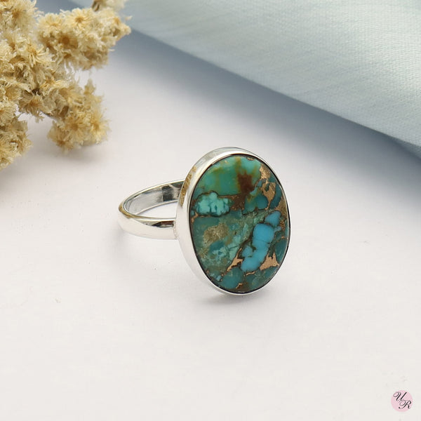 Blue Copper Turquoise Ring