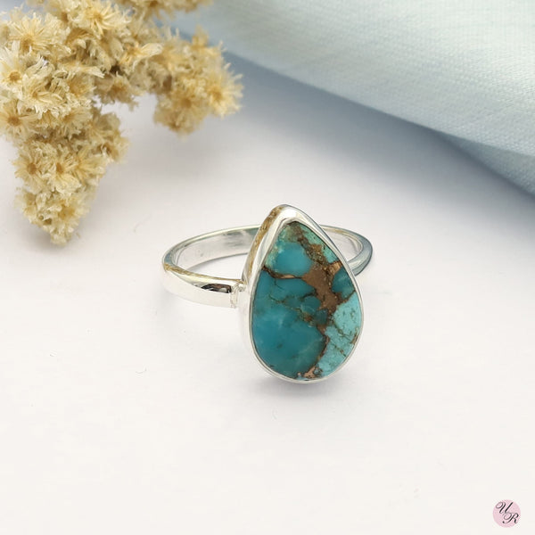 Blue Copper Turquoise Ring