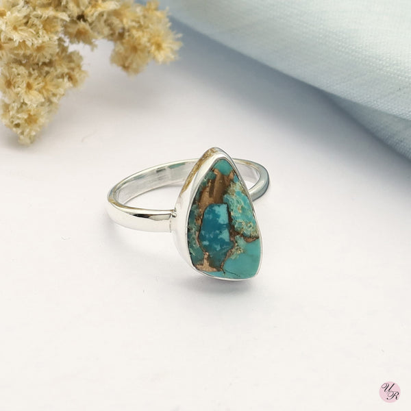 Blue Copper Turquoise Ring