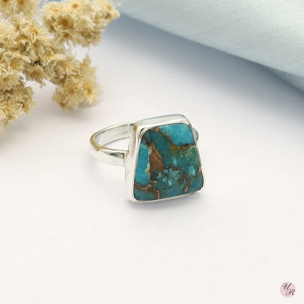 Blue Copper Turquoise Ring