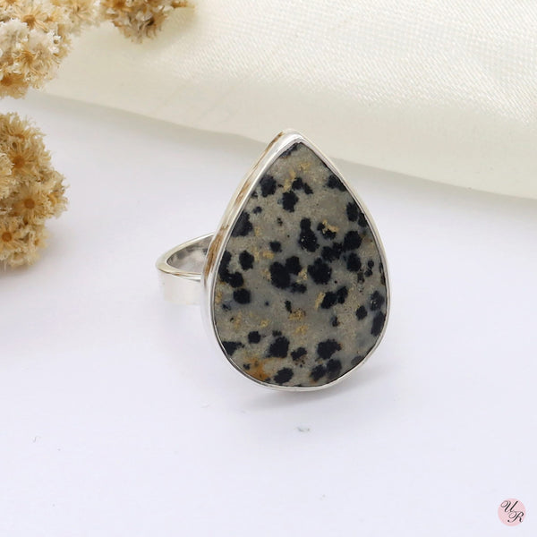 Dalmatian Jasper Ring (Adj.)