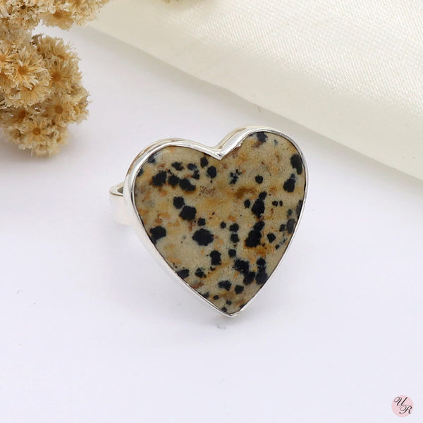 Dalmatian Jasper Ring (Adj.)