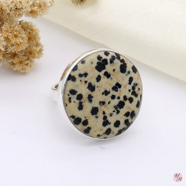 Dalmatian Jasper Ring (Adj.)