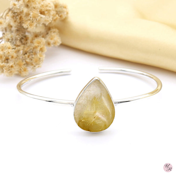 Golden Rutile Cuff Bangle