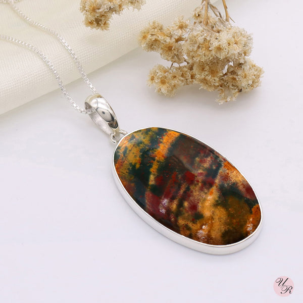 Blood Stone Pendant Without Chain