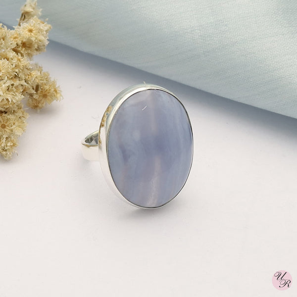 Blue Lace Agate Ring (Adj.)