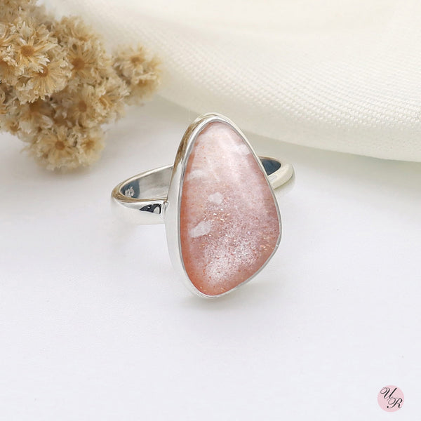 Peach Moonstone Ring