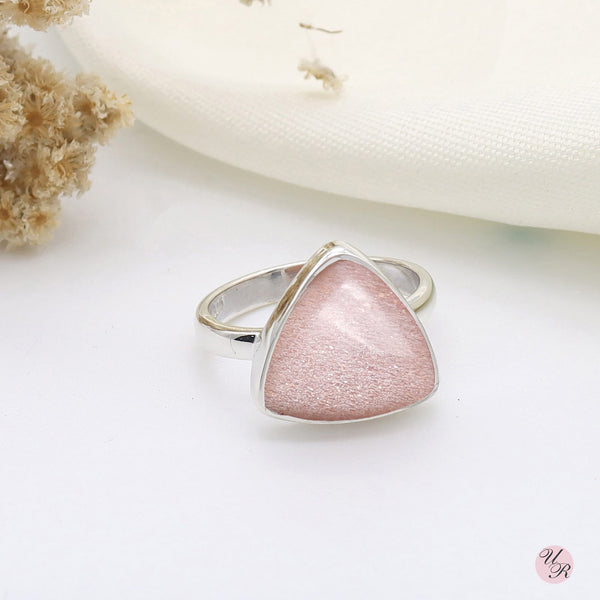 Peach Moonstone Ring