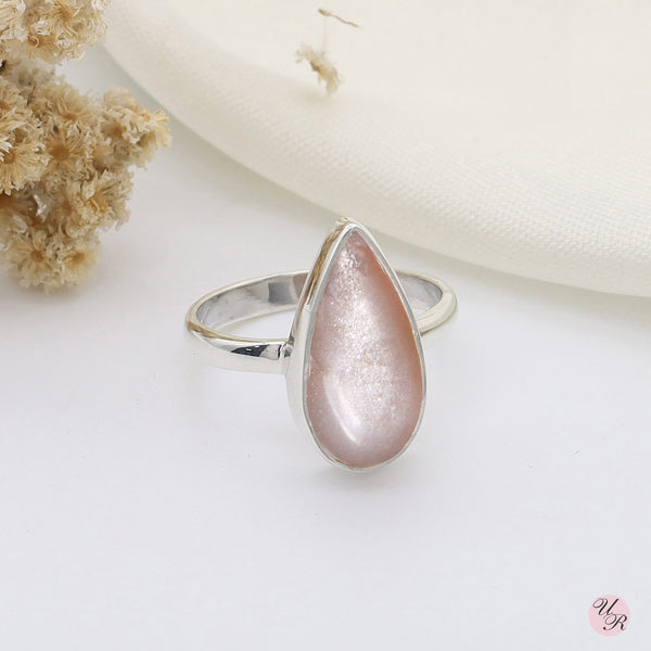 Peach Moonstone Ring