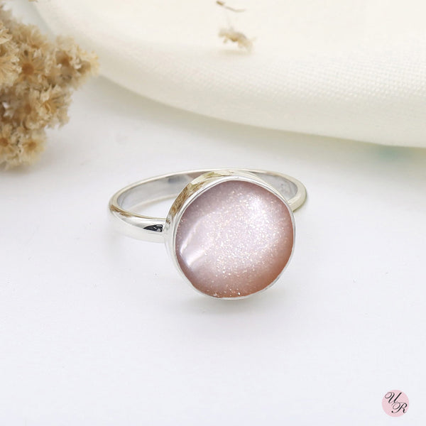 Peach Moonstone Ring