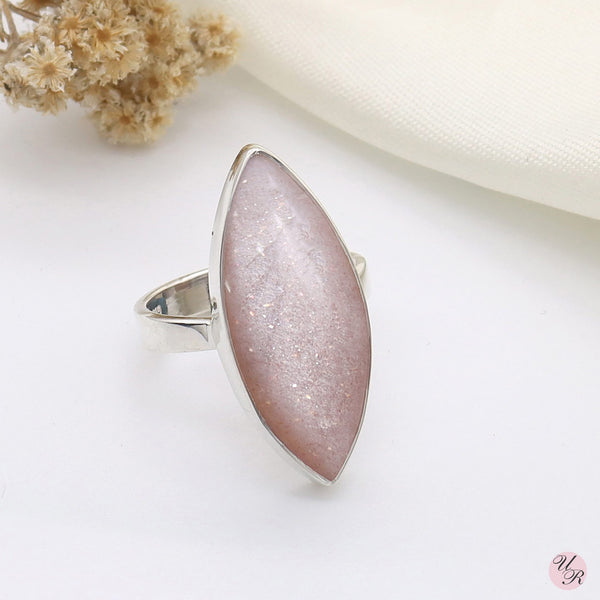 Peach Moonstone Ring