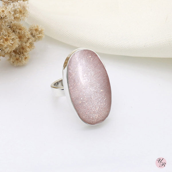 Peach Moonstone Ring