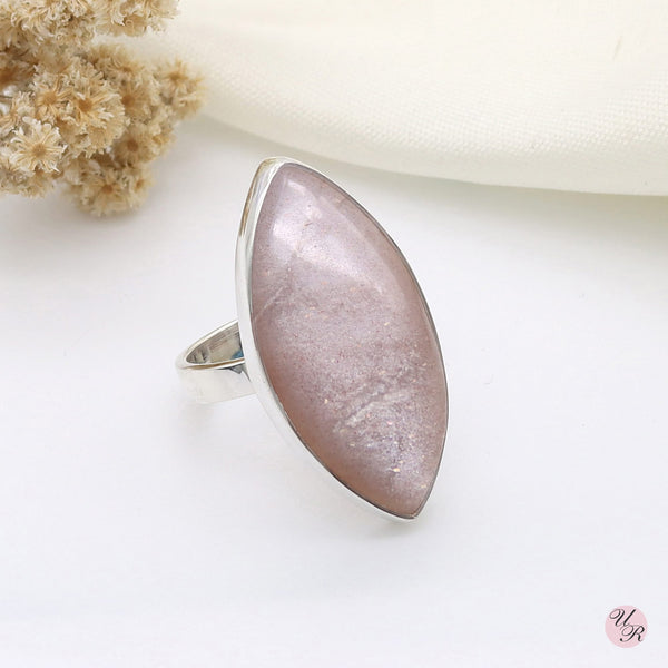 Peach Moonstone Ring