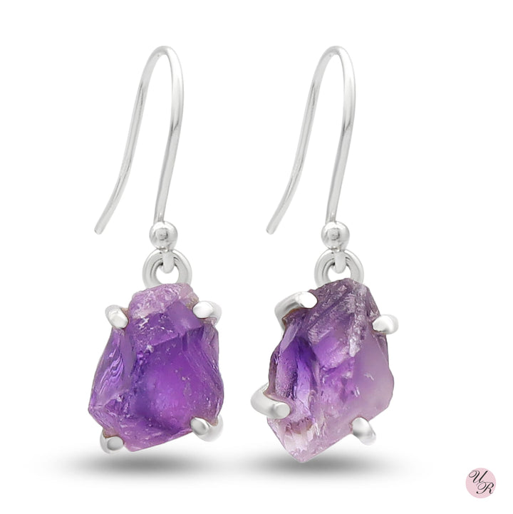 Amethyst Rough Earring