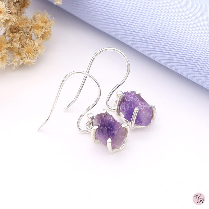 Amethyst Rough Earring