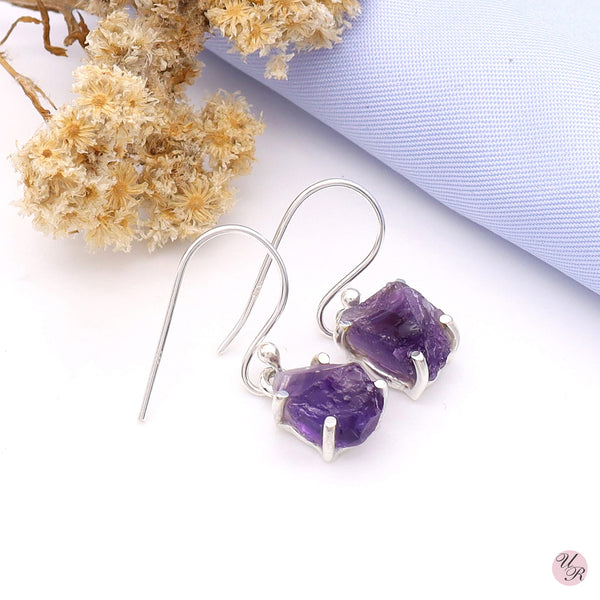 Amethyst Rough Earring