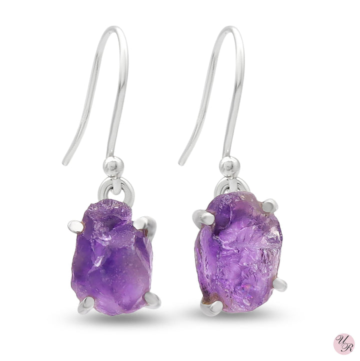 Amethyst Rough Earring