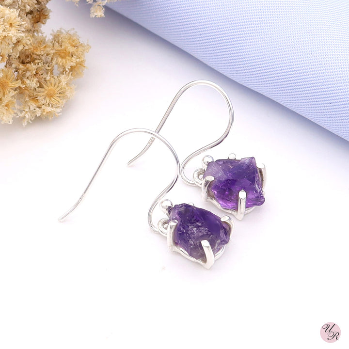 Amethyst Rough Earring