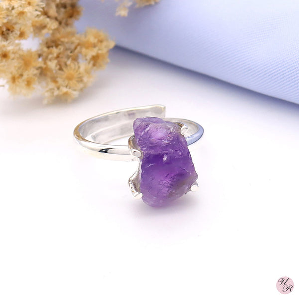 Amethyst Rough Ring 