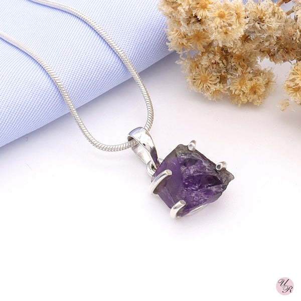 Amethyst Rough Pendant Without Chain