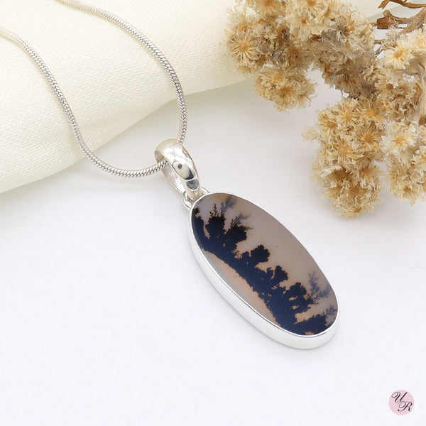 Scenic Agate Pendant Without Chain
