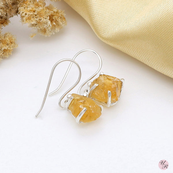 Citrine Rough Earring