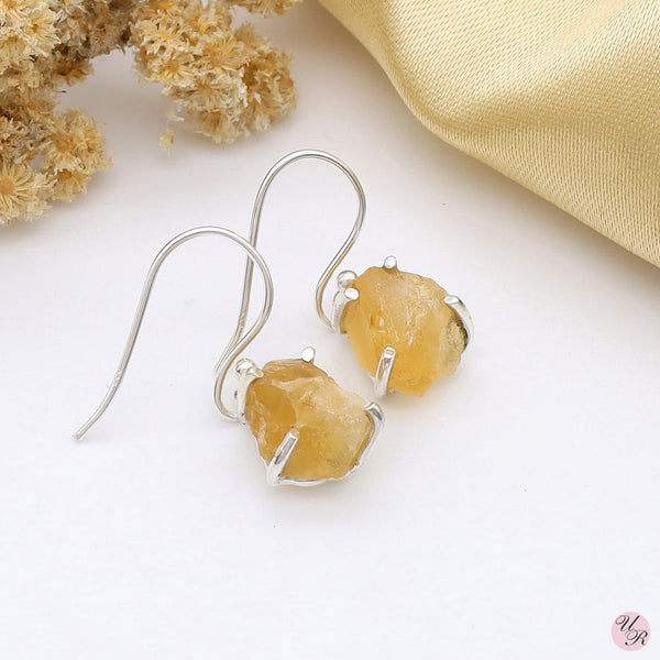 Citrine Rough Earring