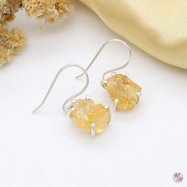 Citrine Rough Earring