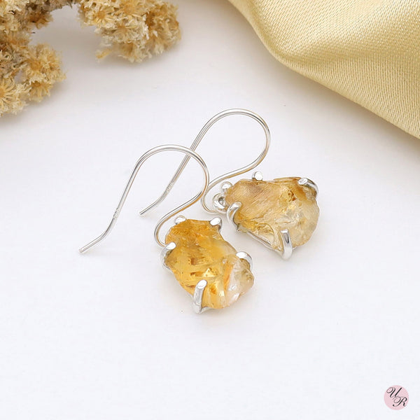 Citrine Rough Earring