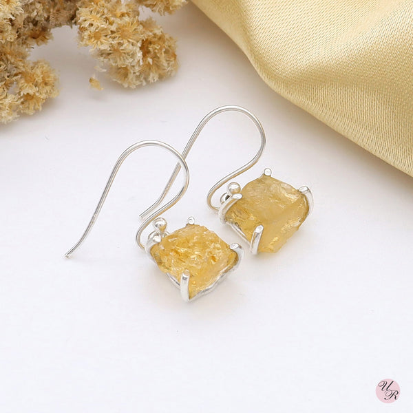 Citrine Rough Earring