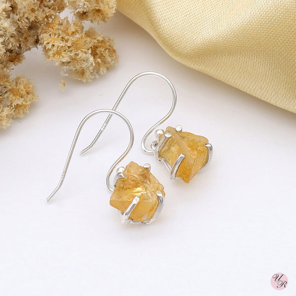 Citrine Rough Earring