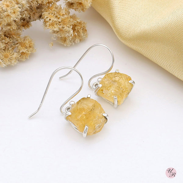 Citrine Rough Earring